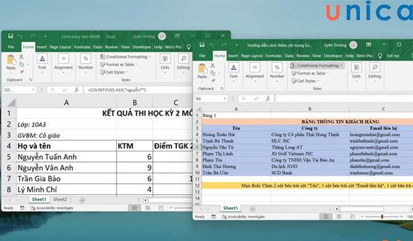 Mở 2 file excel giúp bạn thuận tiện làm việc