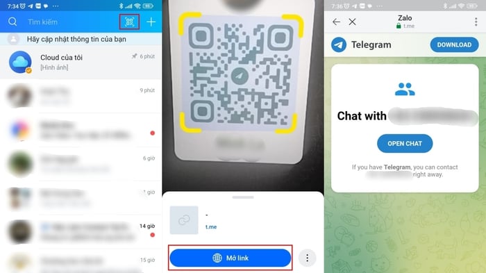 Hướng dẫn quét mã QR trên Telegram để kết bạn