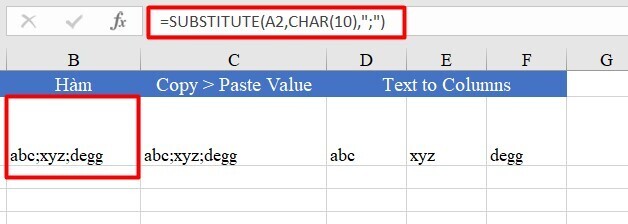 Cách tách dữ liệu từ một ô ra nhiều ô cực nhanh trong Excel và ngược lại