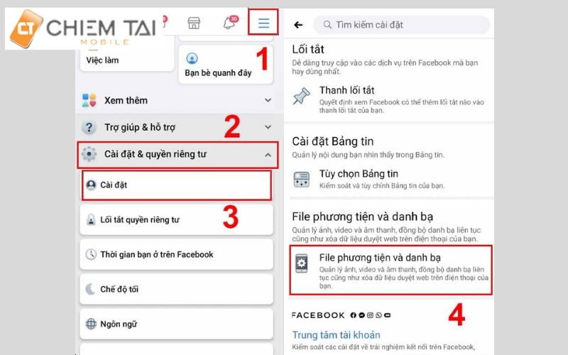 cài đặt up ảnh chất lượng cao facebook không bị vỡ trên android