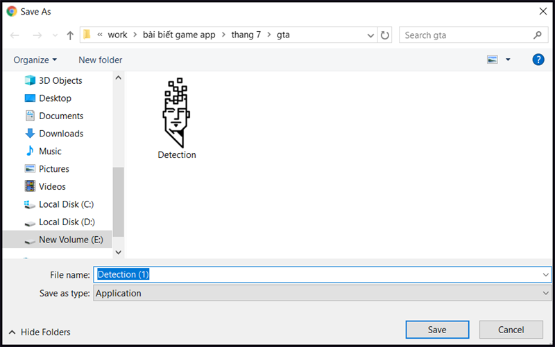 họn ổ đĩa để tải về Detection