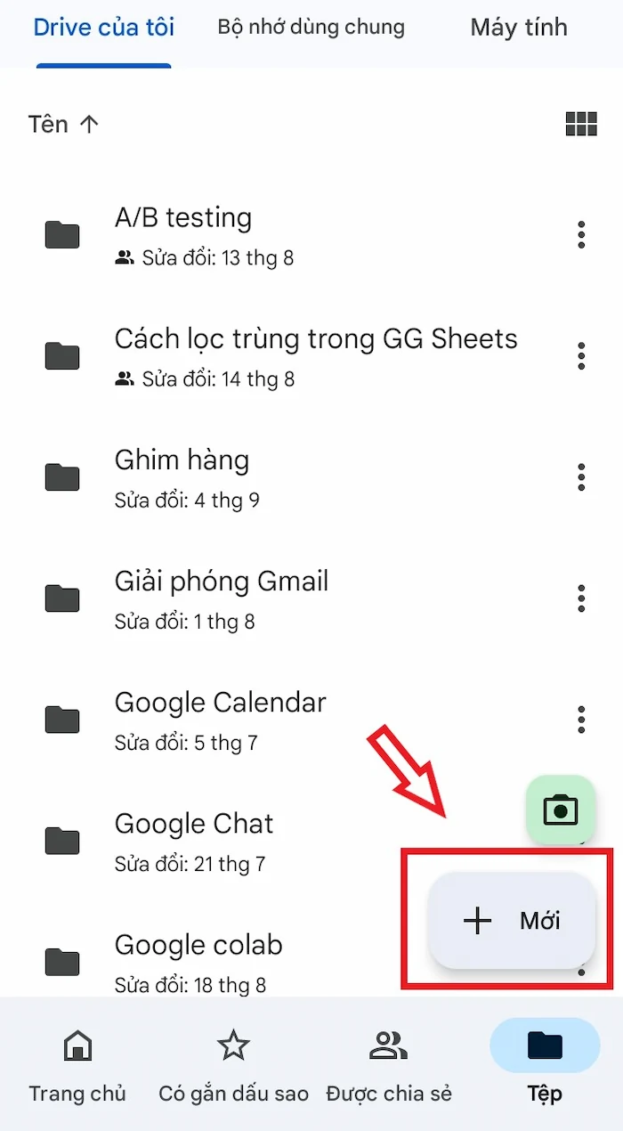 Upload File Từ điện Thoại Lên Google Drive