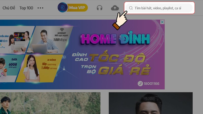 Tìm kiếm bài hát yêu thích tại các web nhạc