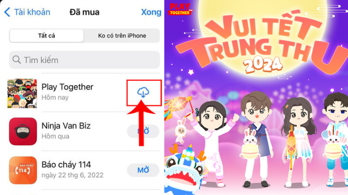 Tải và cài đặt Play Together quốc tế trên iPhone