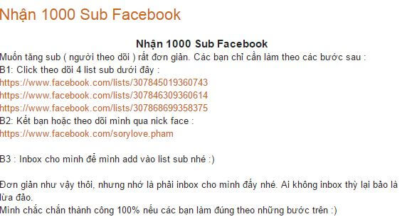 tăng sub facebook