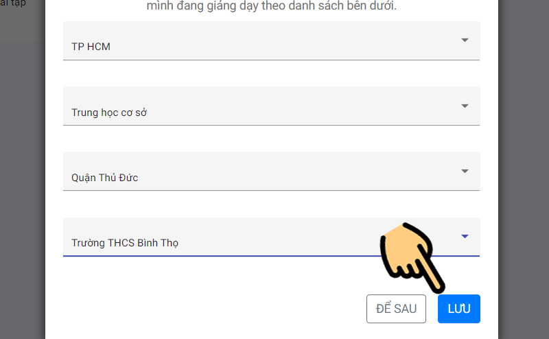 Chọn Trường học