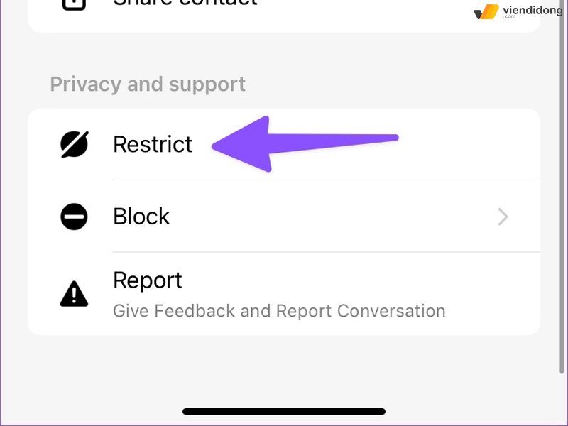 cách bỏ hạn chế trên Messenger là gì