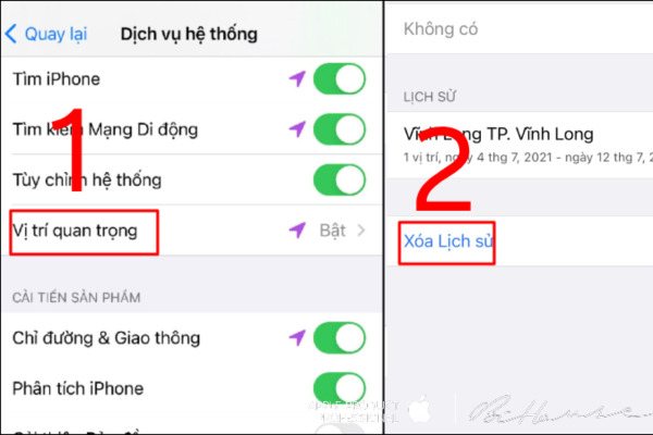 Tắt định vị iphone để hạn chế việc bị theo dõi