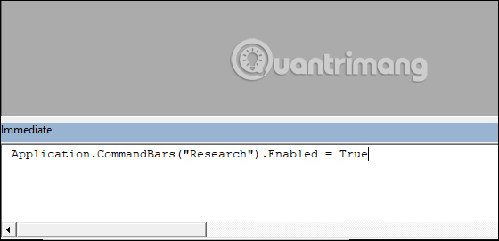 Kích hoạt lại Research trong Excel