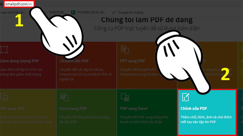 Chọn Chỉnh sửa PDF.