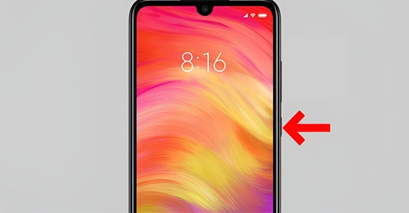 Người dùng cần nhấn giữ nút nguồn để tắt nguồn điện thoại Xiaomi