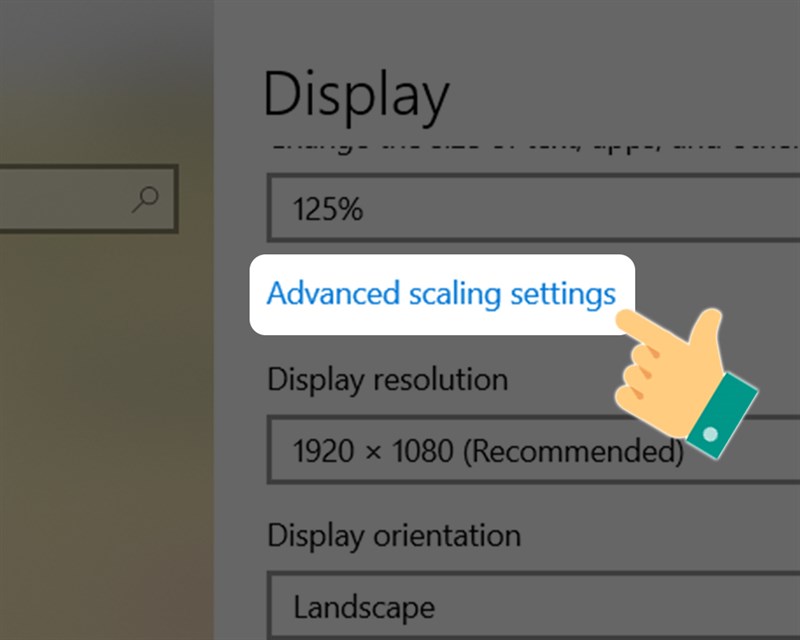 Bạn hãy nhấn vào Advanced scaling settings