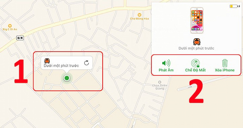 Cách tìm vị trí iPhone bằng máy tính