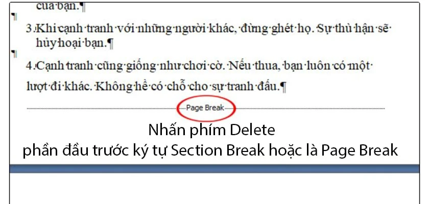 Các lưu ý với các cách xóa trang trong Word