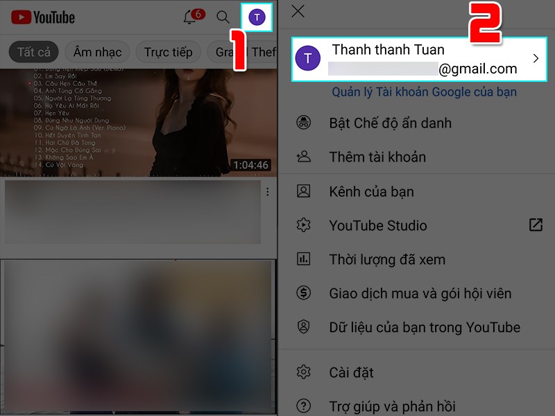 Tiến hành đăng xuất tài khoản