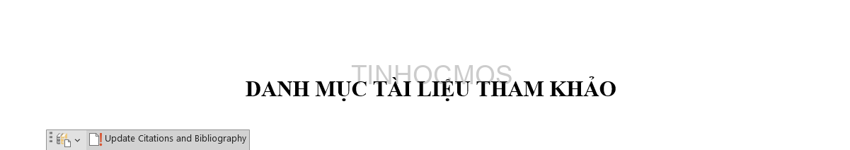 danh mục tài liệu tham khảo