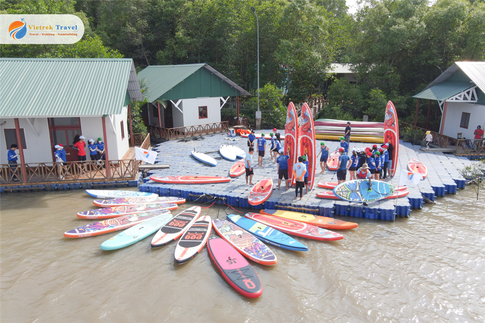 Vietrek Travel chuyên tổ chức tour chèo SUP tại Cần Giờ