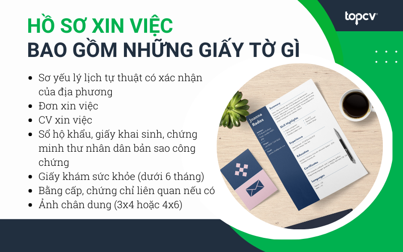 Mẫu hồ sơ xin việc gồm những giấy tờ gì?