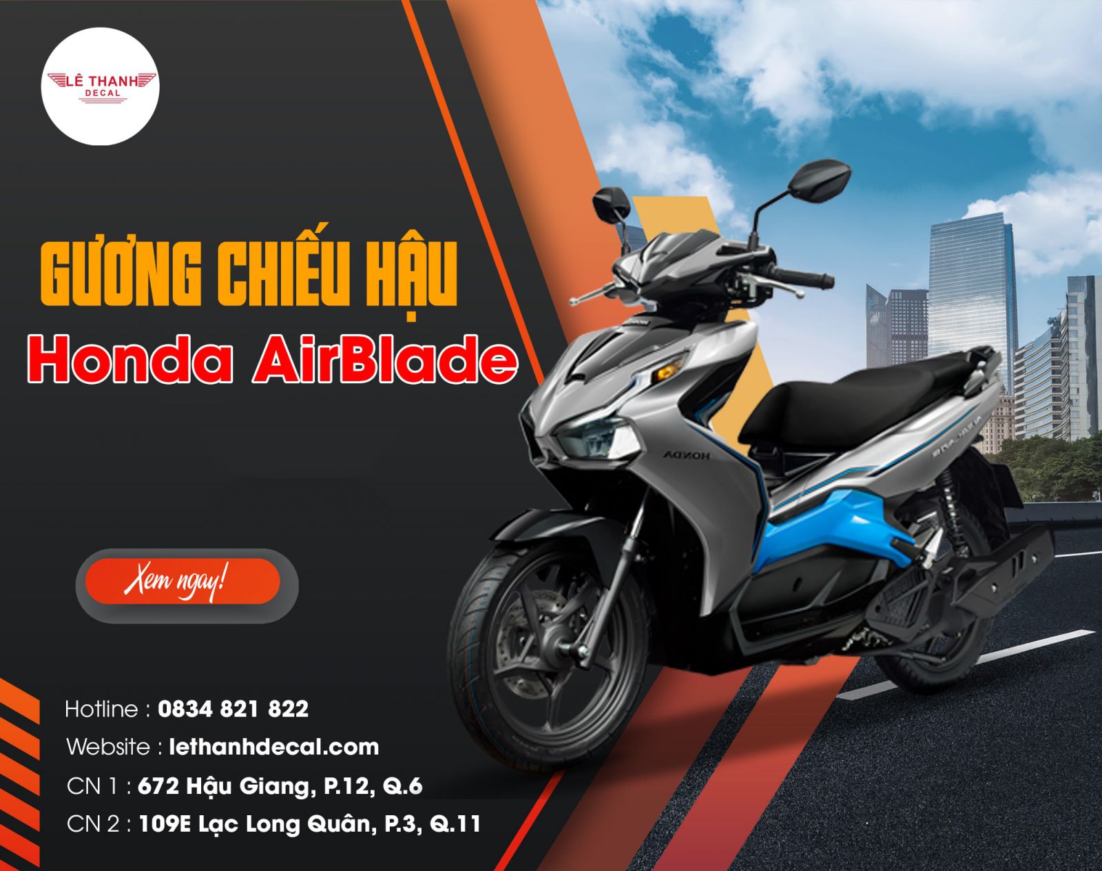 TOP 10 mẫu gương chiếu hậu xe AirBlade đẹp nhất 2024