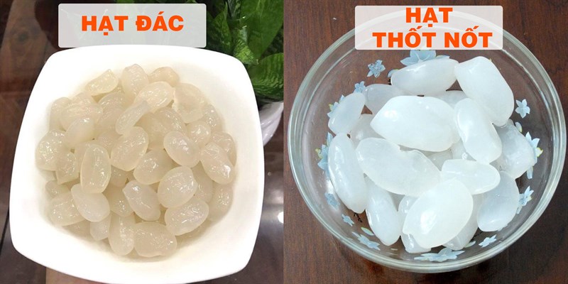 Phân biệt hạt đác và hạt thốt nốt