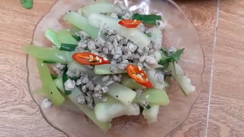 Hến xào bắp cải