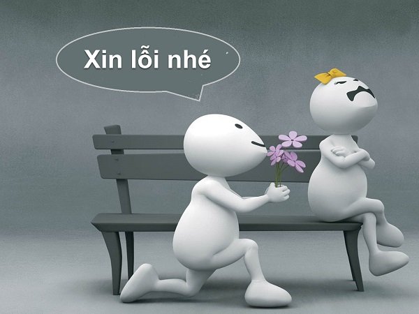 Ảnh chế xin lỗi trong tình yêu