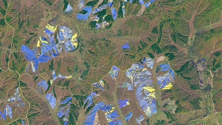 Vệ tinh quan sát Trái đất Landsat 8 đã chụp được hình ảnh ngày 25.9.2017 ở khu vực nông nghiệp tỉnh Hắc Long Giang, đông bắc Trung Quốc. Các cấu trúc trong ảnh là những tấm che chắn bằng nhựa để trồng nhân sâm, ​theo Đài quan sát Trái đất.