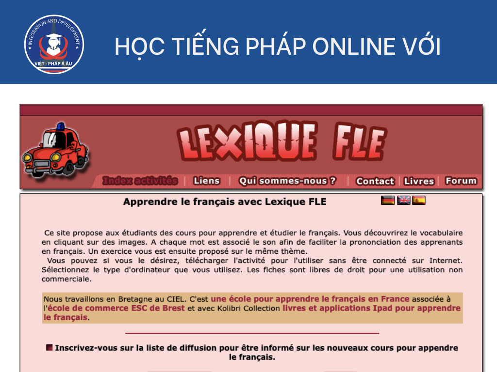 CÁC TRANG WEB HỌC TIẾNG PHÁP ONLINE HIỆU QUẢ