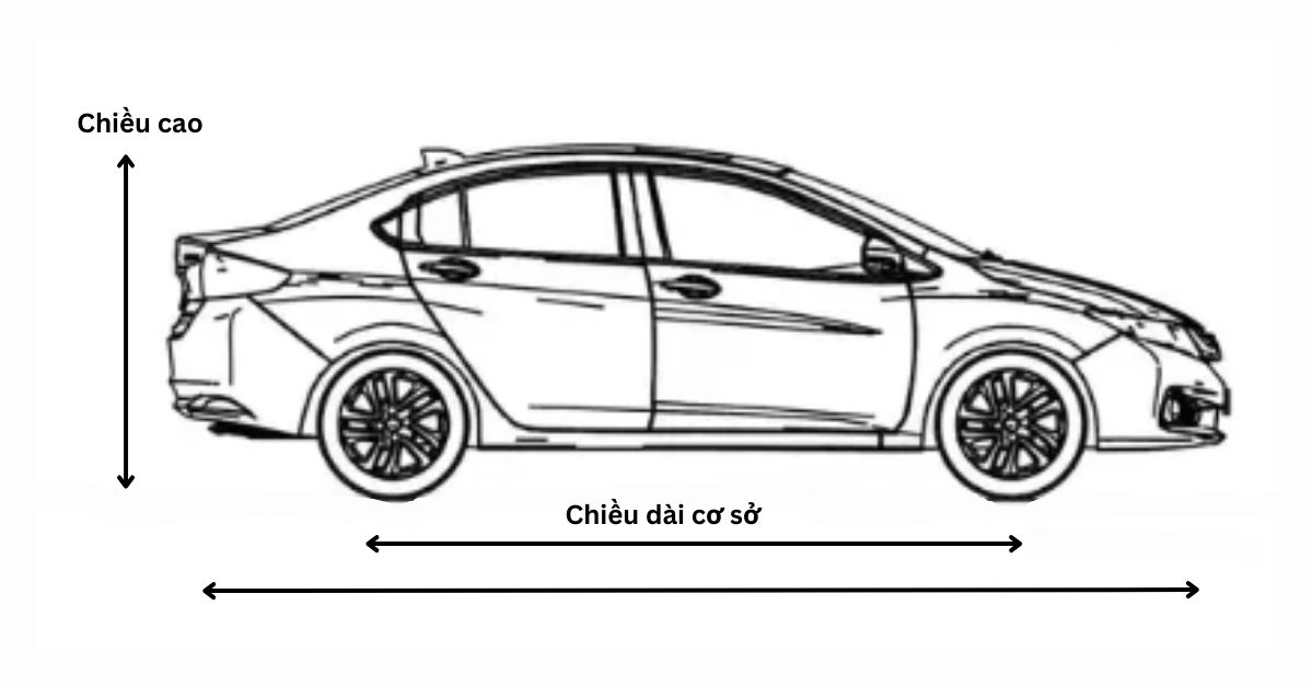 Đo kích thước chiều dài và chiều cao xe Honda City