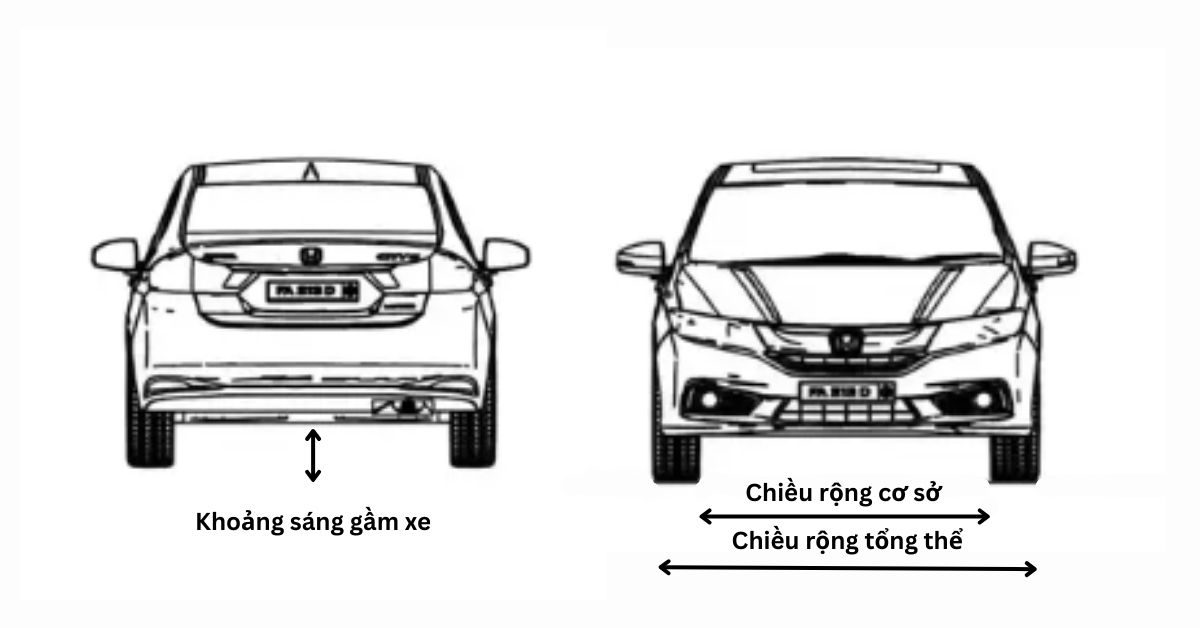 Đo kích thước chiều rộng xe Honda City