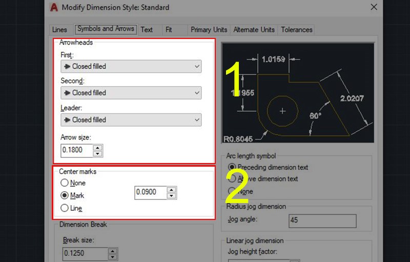 Cách thiết lập đường đo kích thước Dimension trong AutoCAD