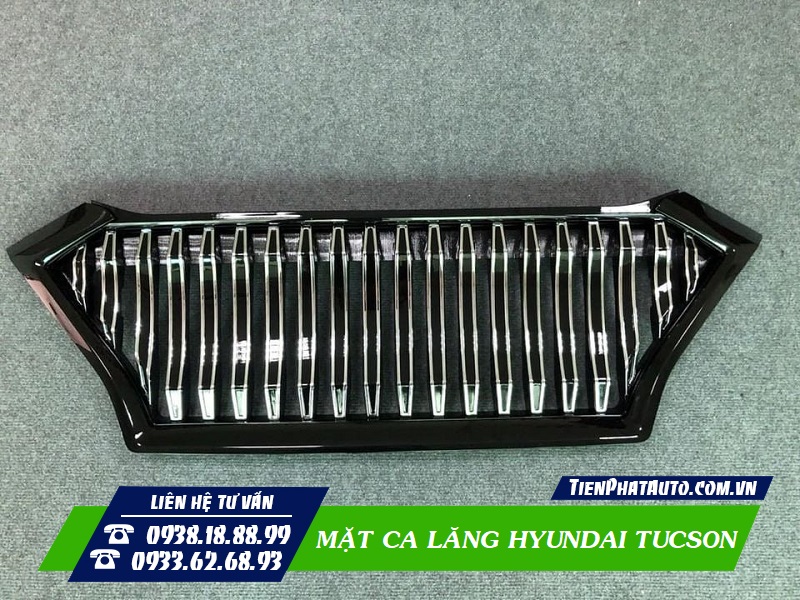 Mẫu mặt ca lăng cho xe Tucson 2019 - 2021 kiểu sọc giống xe Maserati