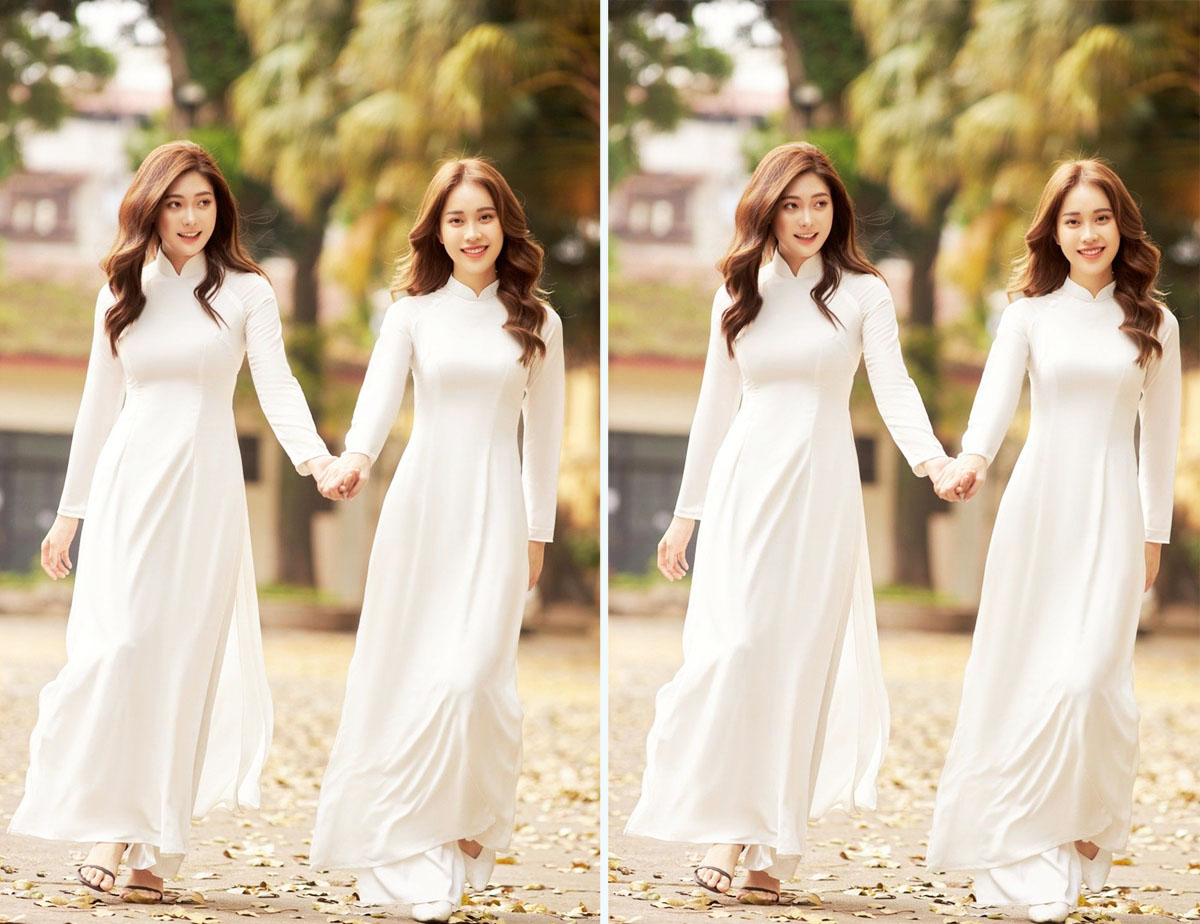 Ao dai dep mau trang