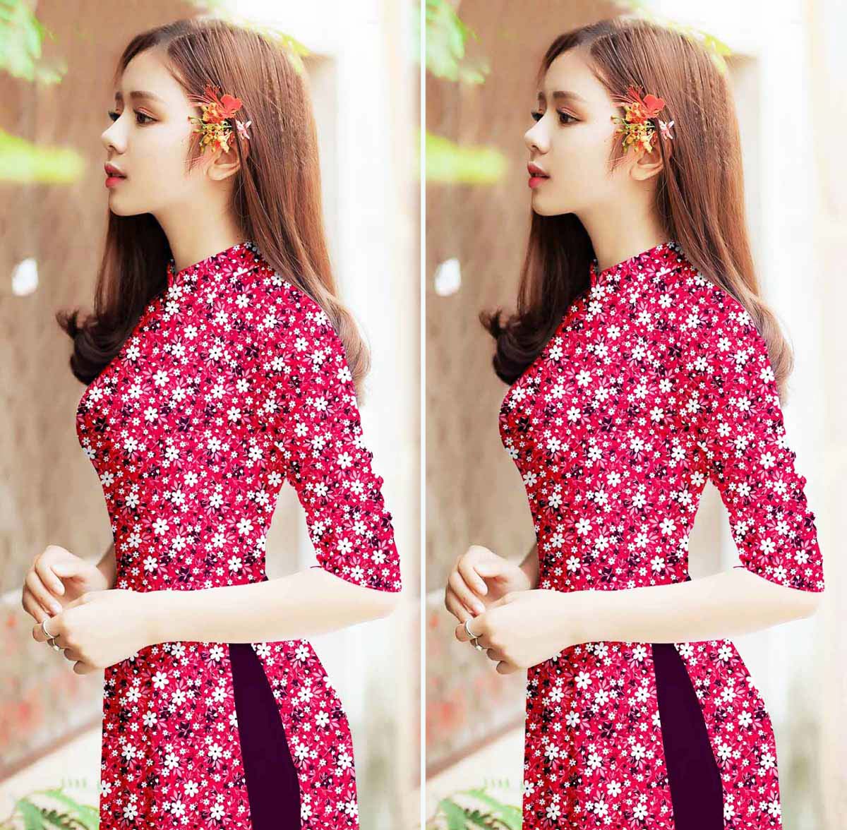 Ao dai dep hoa nhi