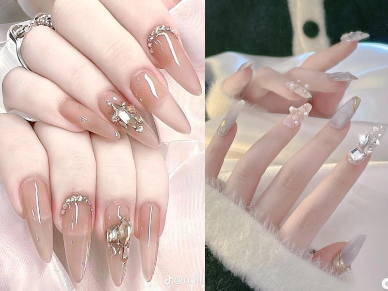 Mẫu nail phong cách sang chảnh cho ngày trọng đại