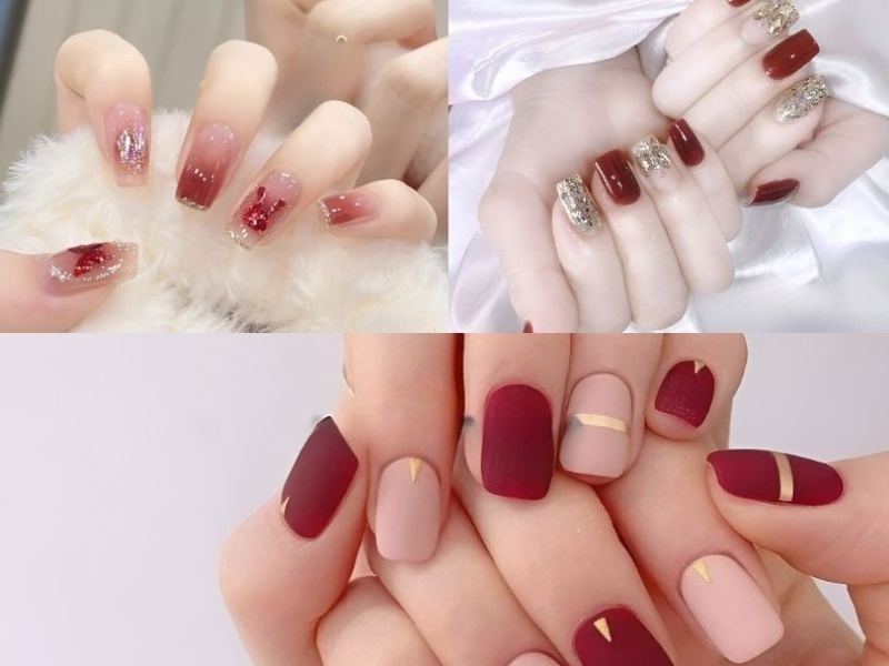 Mẫu nail cho cô dâu có làn da ngăm