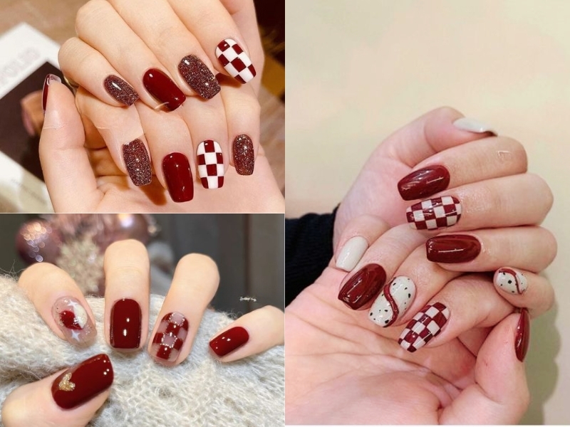 Mẫu nail màu đỏ quyến rũ