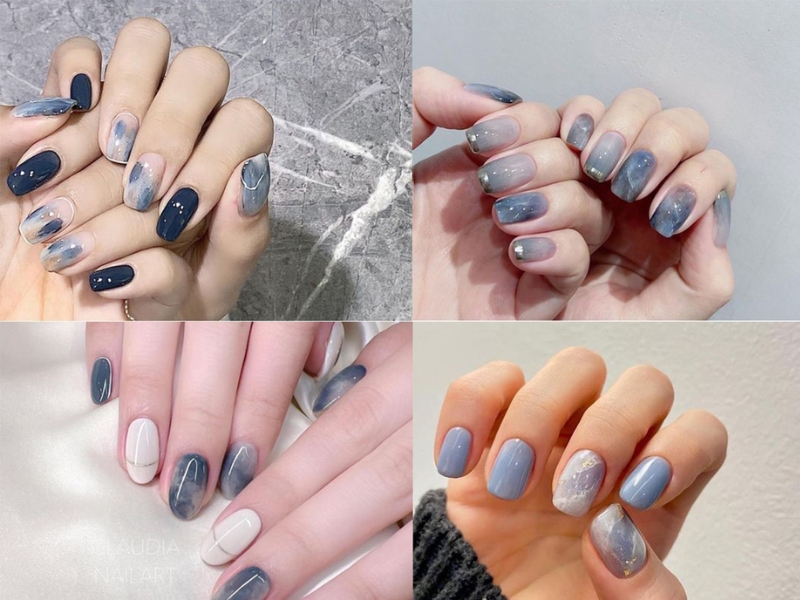 Mẫu nail họa tiết vân đá