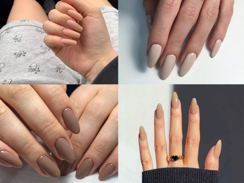 Mẫu nail màu nude tinh tế