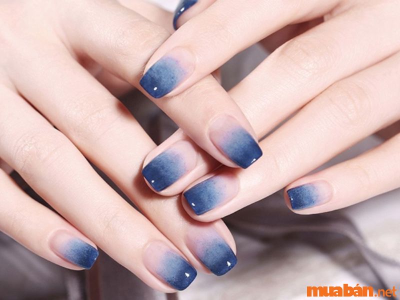 Mẫu nail ngắn ombre