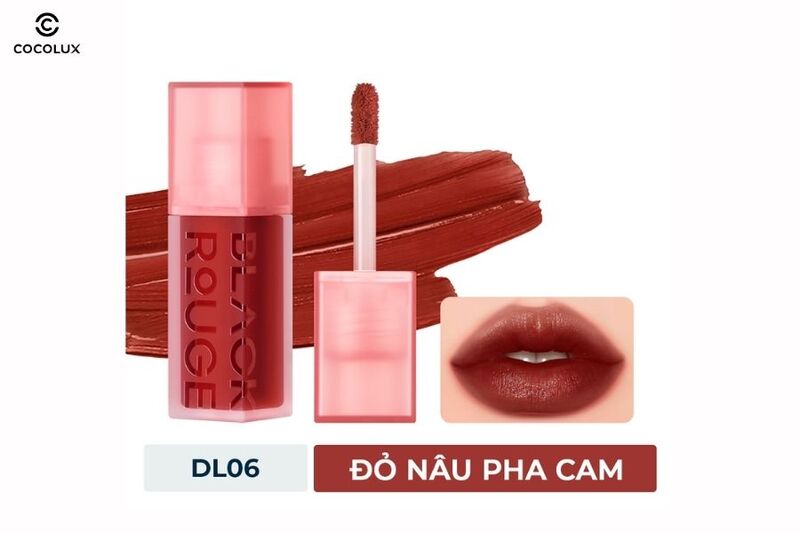 Black Rouge DL06 có tone màu đỏ nâu pha cam