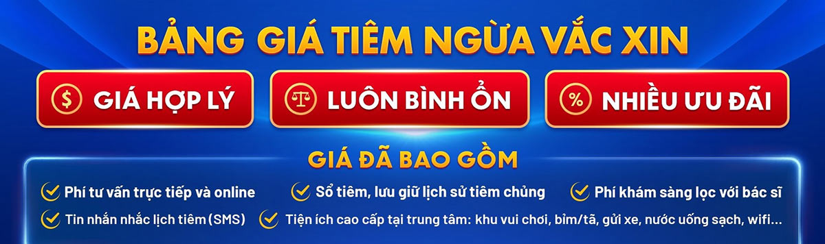 bảng giá tiêm chủng vnvc