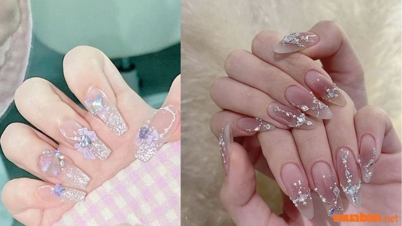 Mẫu nail sơn thạch nhũ