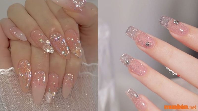 Mẫu nail sơn thạch nhũ