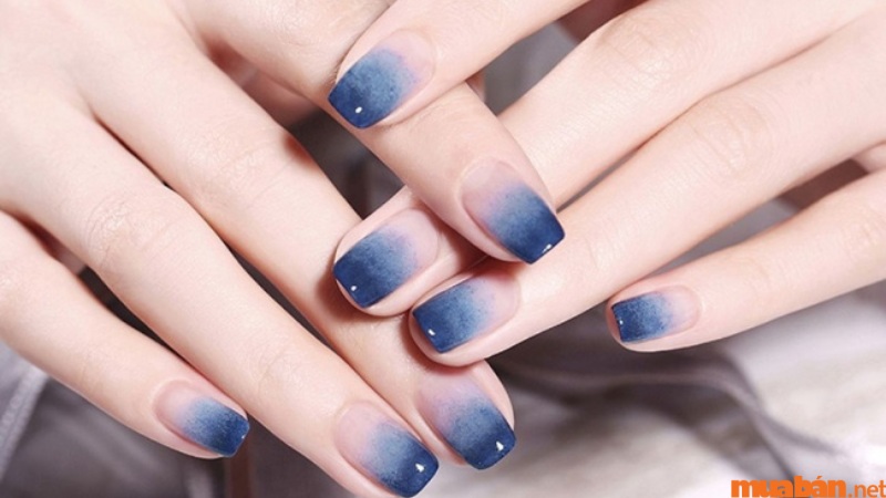 Mẫu nail sơn thạch xanh cá tính