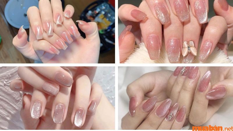 Mẫu nail thạch sơn mắt mèo