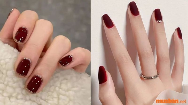 Mẫu nail sơn thạch đỏ quyến rũ