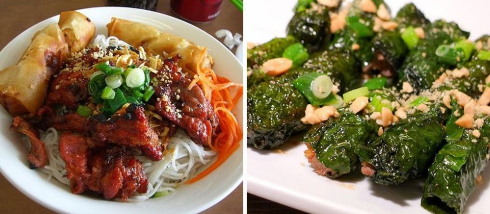 Bún thịt nướng bò lá lốt - món ăn đặc sản tại quán ăn ngon ở Đà Nẵng