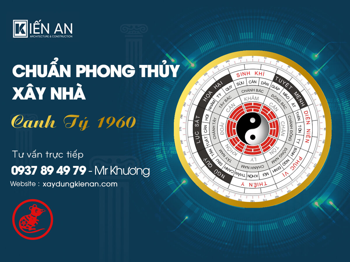 Chuẩn phong thủy hướng xây nhà hợp tuổi Canh Tý 1960 Nam - Nữ