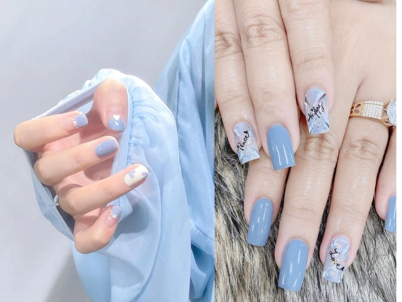 Những ai nên sử dụng mẫu nail xanh dương nhạt?